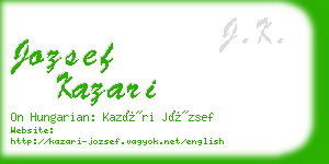 jozsef kazari business card